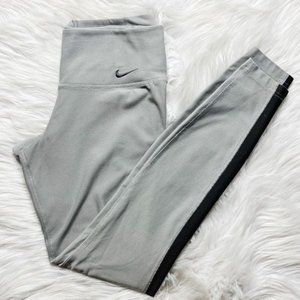 Nike Dri Fit Athletic Low Rise Full Length Leggings Two Tone Grey Size XS